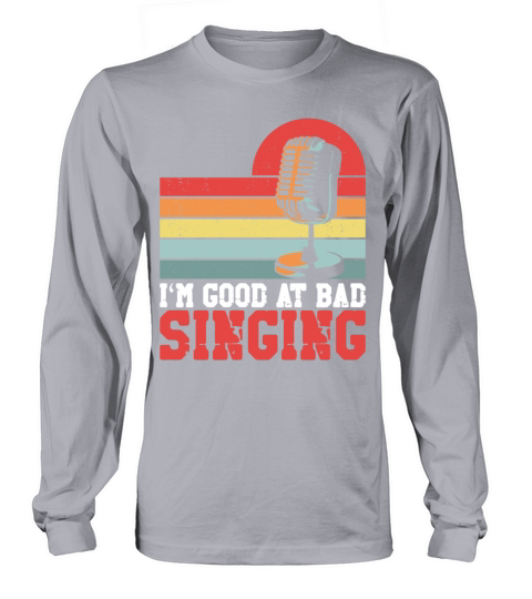 Karaoke Singer Retro Vintage Im Long sleeved Unisex
