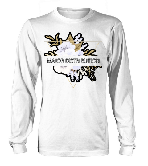 Major Distribution Flower Floral Minimalist Typogr Long sleeved Unisex