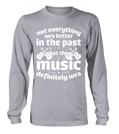 Retro Vintage 70s 80s Music Rock Guitar Long sleeved Unisex
