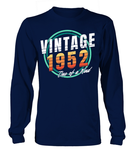 Vintage 1952 Shirt for Men Women 71 Year Old 71st Long sleeved Unisex