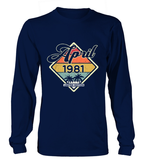 Vintage 40th Birthday April 1981 Sports Gift Long sleeved Unisex