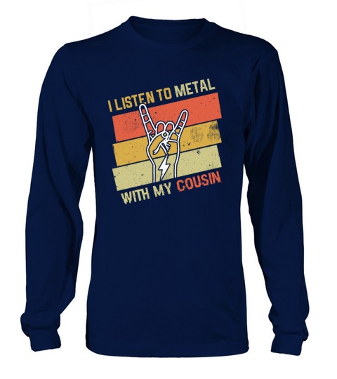 Vintage Metal With Cousin Metal Kid Music Lover Long sleeved Unisex