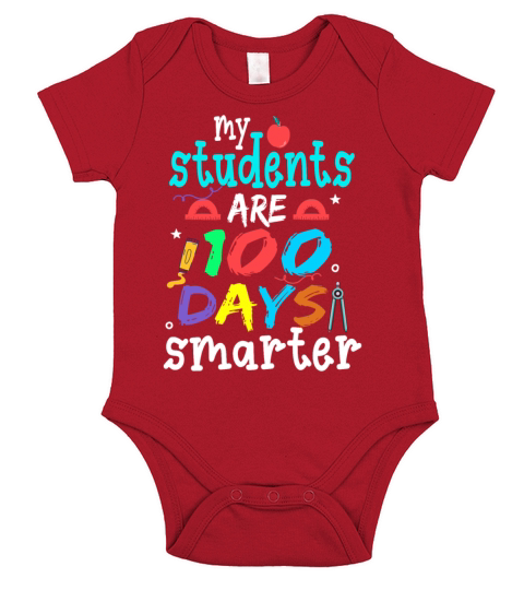 100 Days Of School Design for Kindergarten Teacher Short Sleeve Baby One-Piece