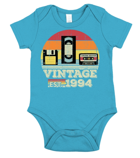 29 Year Old Vintage 1994 29th Birthday Gift Short Sleeve Baby One-Piece