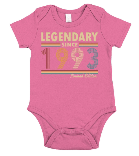 30th birthday vintage 1993 legendary since 1993 Short Sleeve Baby One-Piece