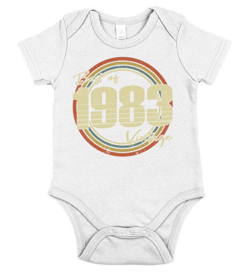 40th birthday vintage 1983 best of 1983 Short Sleeve Baby One-Piece