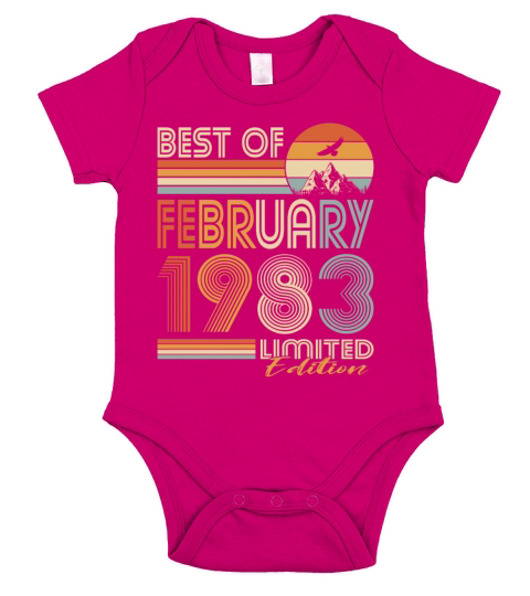 40th birthday vintage 1983 best of 1983 Short Sleeve Baby One-Piece
