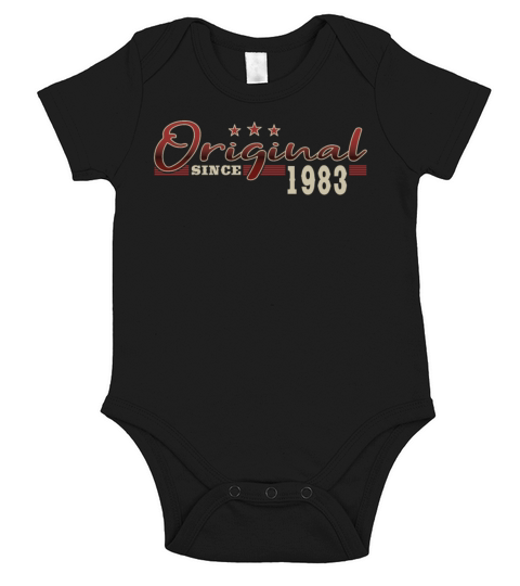40th birthday vintage 1983 original since 1983 Short Sleeve Baby One-Piece