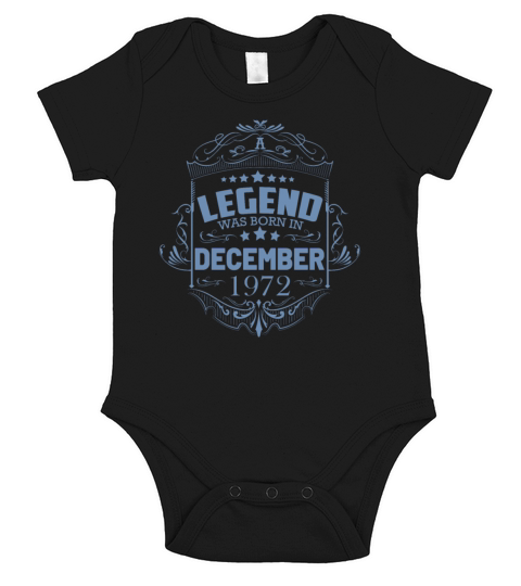 50th Birthday Gifts Born 1972 December Short Sleeve Baby One-Piece