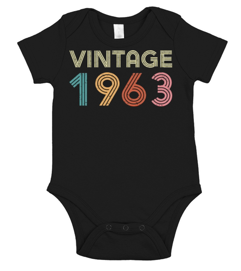 60th Birthday - Vintage 1963 Short Sleeve Baby One-Piece