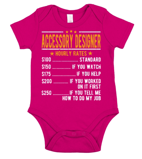 Accessory Designer Hourly Rates Short Sleeve Baby One-Piece