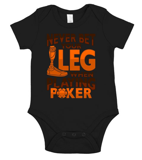 Amputee Joke Leg Prosthetic Poker Design for a Leg Short Sleeve Baby One-Piece