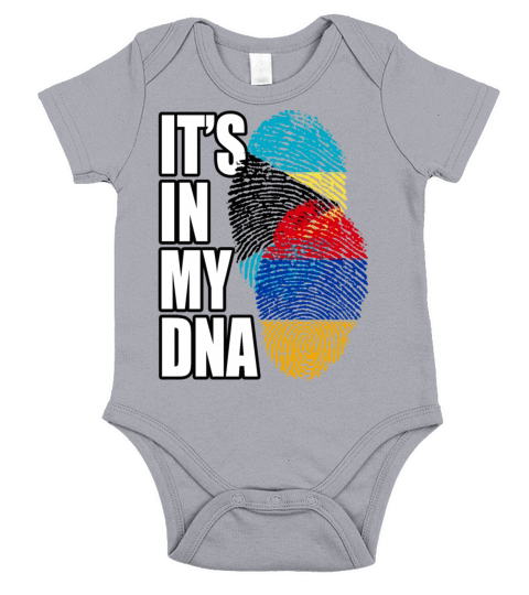 Armenian And Bahamian Mix Heritage DNA Flag Short Sleeve Baby One-Piece