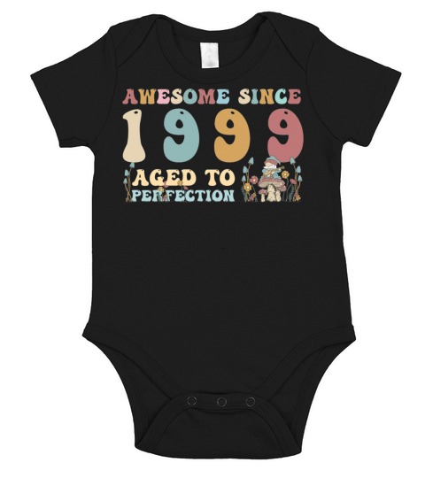 Awesome since 1999 - 24th Birthday - 2023 Groovy Short Sleeve Baby One-Piece