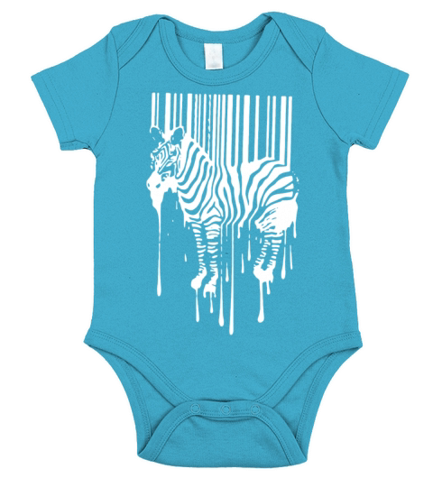 Banksy Street Art Zebra Bar Code Short Sleeve Baby One-Piece