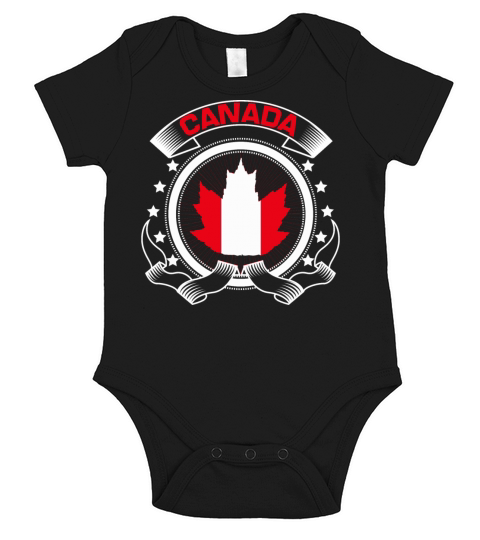 Canada Canadian Origin Gift Idea Short Sleeve Baby One-Piece