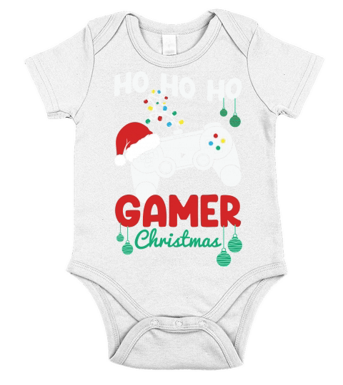 Christmas Gaming Video Game Ho Ho Ho Game Christmas Short Sleeve Baby One-Piece