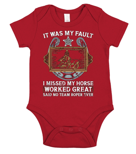 Cutting Horse It Was My Fault I Missed My Horses Short Sleeve Baby One-Piece