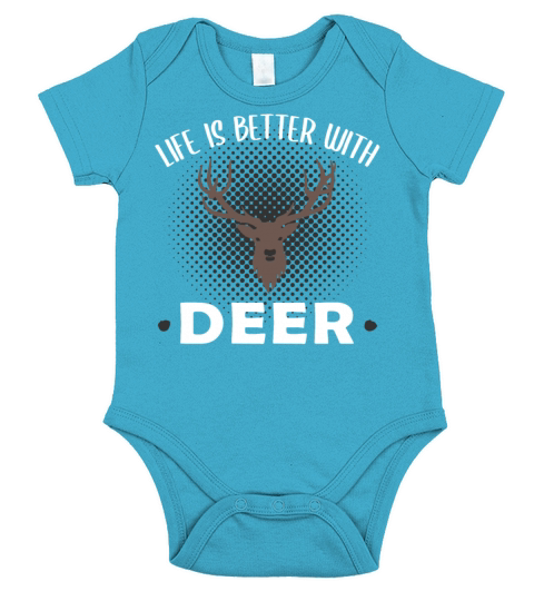 Deer Roe Deer Forest Animal Lovers Quote Gift Short Sleeve Baby One-Piece
