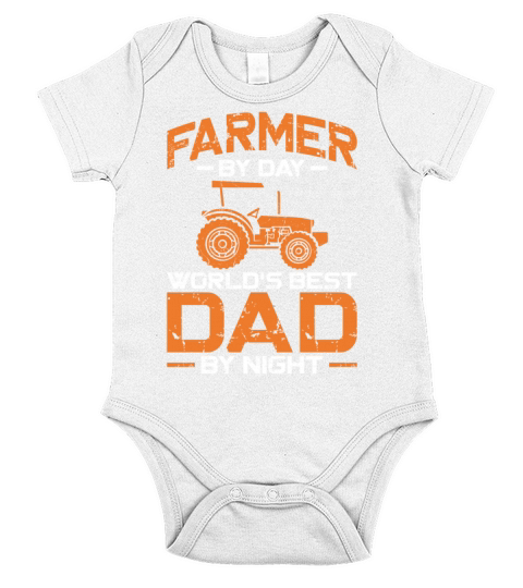 Farming Farmer Dad Father Vintage Short Sleeve Baby One-Piece