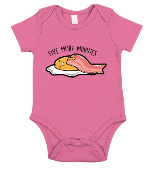 Fried egg - Five more minutes Short Sleeve Baby One-Piece