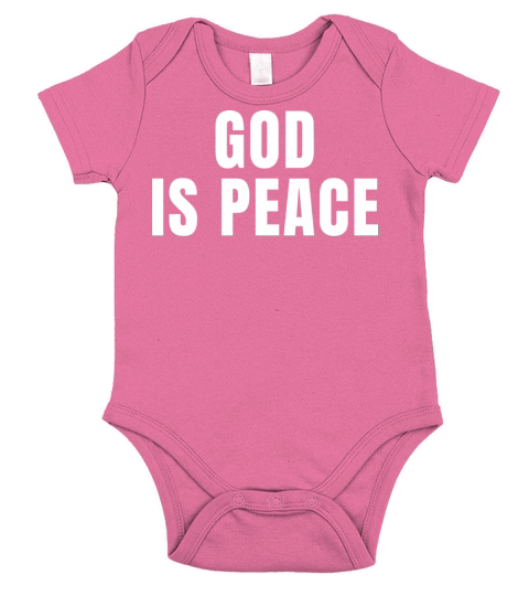 God Is Peace - Christian Quotes Short Sleeve Baby One-Piece