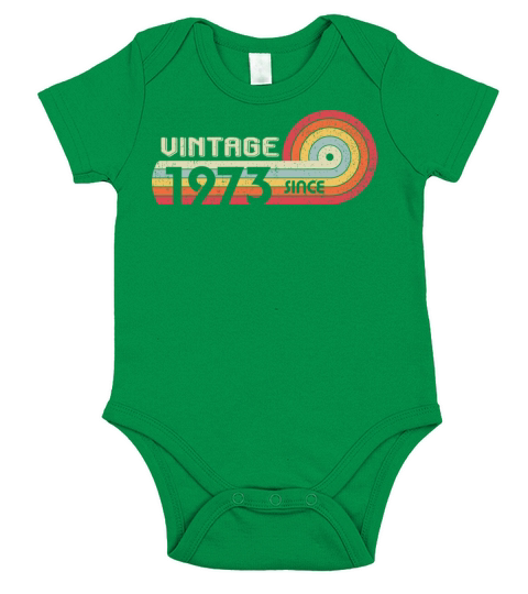 Happy 47Th Birthday Vintage 1973 47Th Years Old Gi Short Sleeve Baby One-Piece