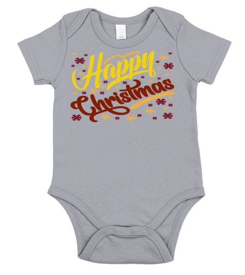 Happy Christmas 2022 Short Sleeve Baby One-Piece