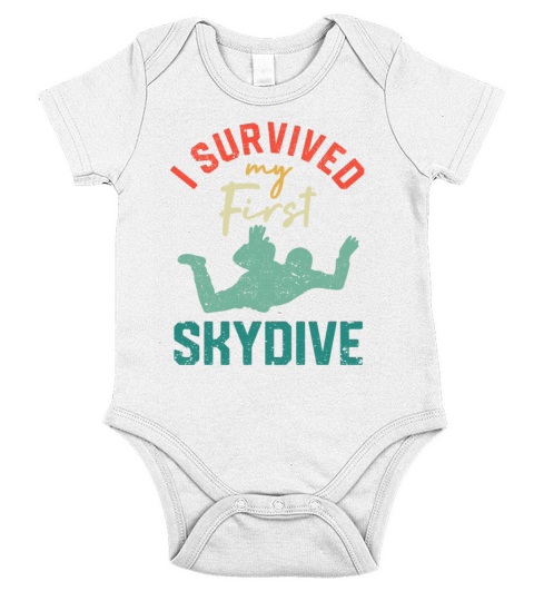 I survived my first skydive Short Sleeve Baby One-Piece