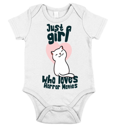 just a girl who loves horror movies Short Sleeve Baby One-Piece