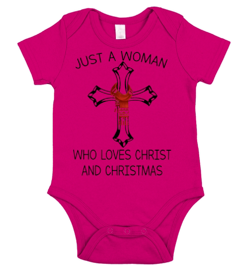 just a woman who loves christ and christmas christ Short Sleeve Baby One-Piece