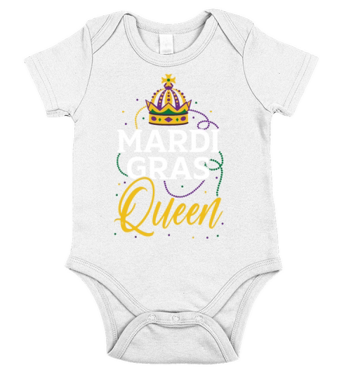 Mardi Gras Queen New Orleans Louisiana Parade Short Sleeve Baby One-Piece