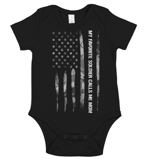 My Favorite Soldier Calls Me Mom Short Sleeve Baby One-Piece
