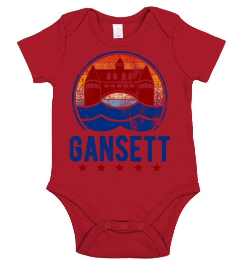 Narragansett - Rhode Island Gansett Retro Vintage Short Sleeve Baby One-Piece