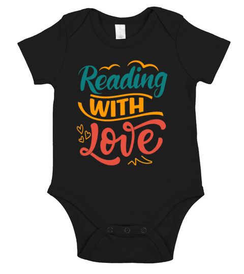 Reading With Love - For Reading Addicts Short Sleeve Baby One-Piece