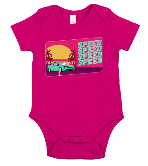 retro race Short Sleeve Baby One-Piece