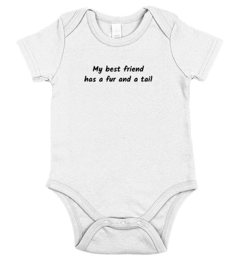 Short dog Best Friend captions Short Sleeve Baby One-Piece
