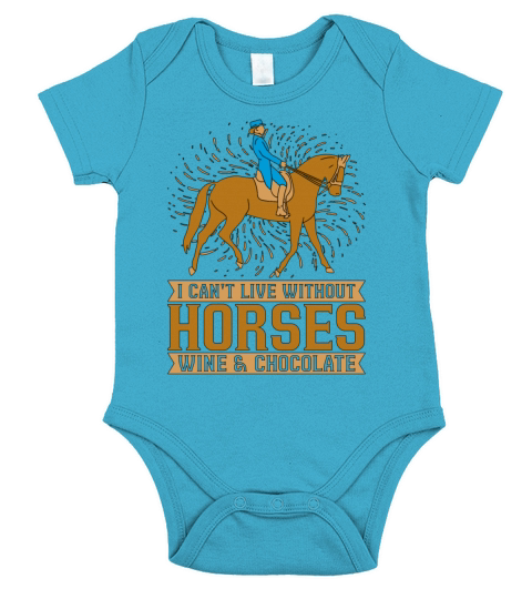 Show Jumping I Cant Live Without Horseback Riding Short Sleeve Baby One-Piece