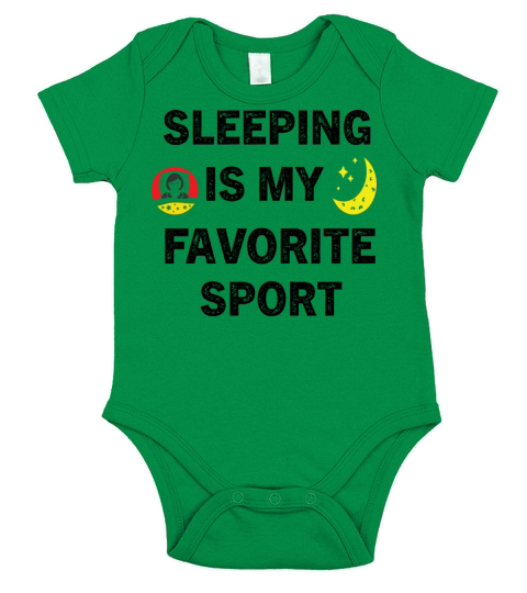 SLEEPING IS MY FAVORITE SPORT Short Sleeve Baby One-Piece