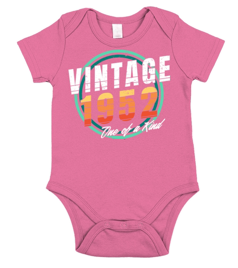 Vintage 1952 Shirt for Men Women 71 Year Old 71st Short Sleeve Baby One-Piece