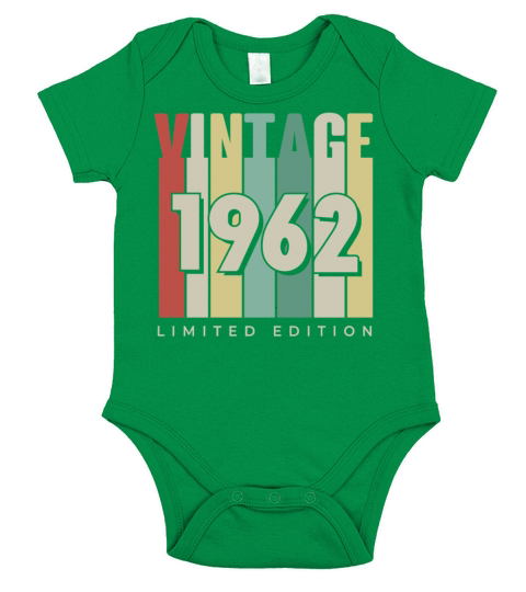VINTAGE 1962 LIMITED EDITION Essential Short Sleeve Baby One-Piece