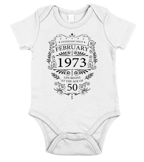 vintage 1973 birthday sayings vintage Short Sleeve Baby One-Piece