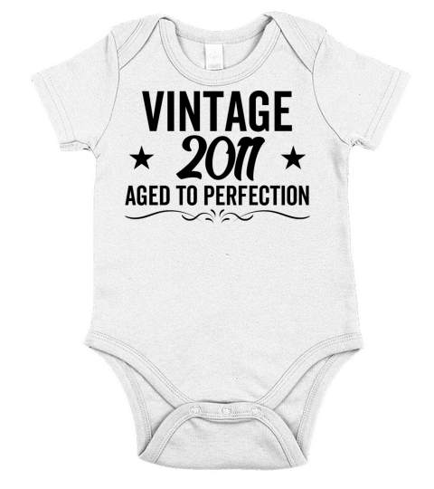 Vintage 2011 Aged To Perfection Short Sleeve Baby One-Piece