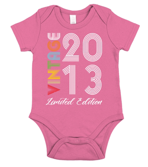 Vintage 2013 Vintage Birthday Retro Vintage Short Sleeve Baby One-Piece