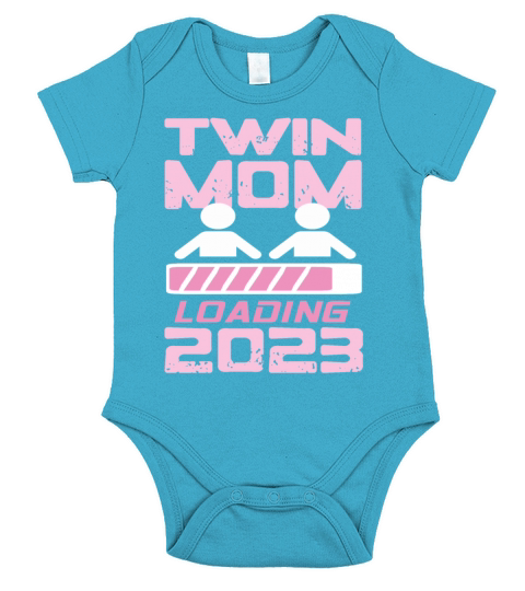 Womens Twin Mama Twin Mom to Be Pregnancy Short Sleeve Baby One-Piece