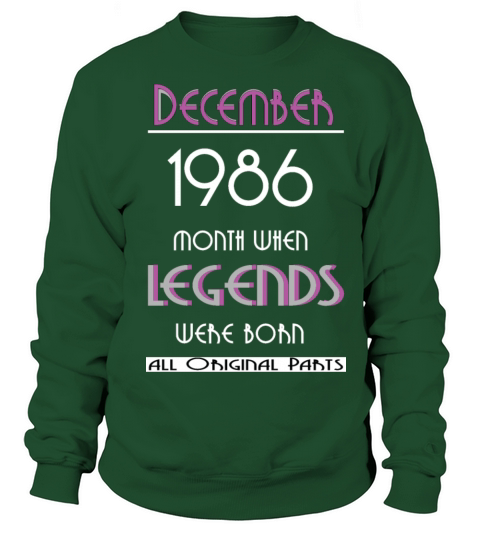 1986 birthday december vintage retro Sweatshirt Unisex