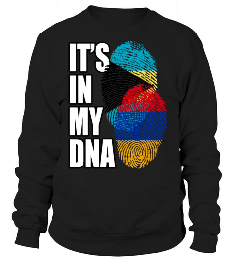 Armenian And Bahamian Mix Heritage DNA Flag Sweatshirt Unisex