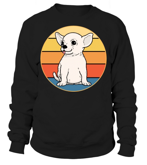 Cute Chihuahua Dog Breed Vintage Retro Sunset Sweatshirt Unisex