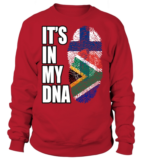 Finland And South African Mix Heritage DNA Flag Sweatshirt Unisex