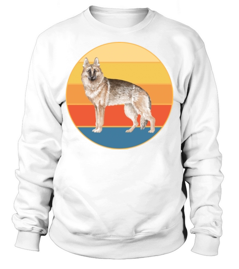 German Shepherd Dog Breed Vintage Retro Sunset Sweatshirt Unisex